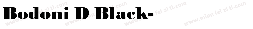 Bodoni D Black字体转换
